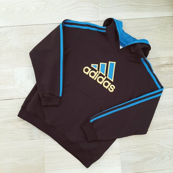 NWT Adidas Hoodie Sweatshirt, c. 2006, Brown, Boy's M, MATCHING PANTS - Picture 1 of 7